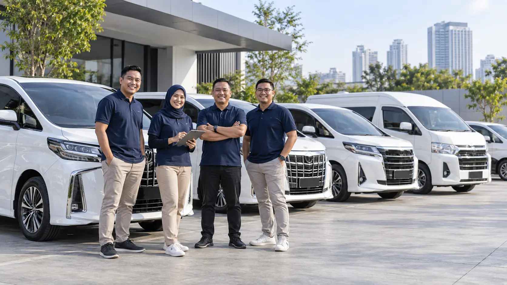 Tim dan armada mitra Adacar.id