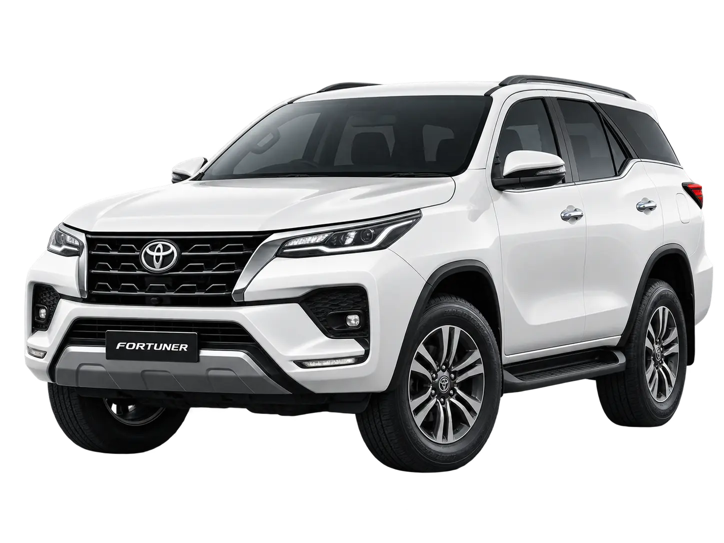 Toyota Fortuner putih untuk promo Adacar